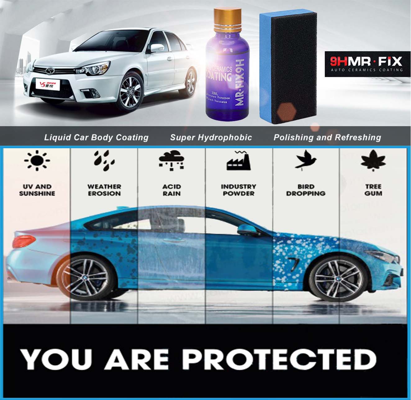 9H-MR- FIX Car Ceramic Coating - Indigo-Temple