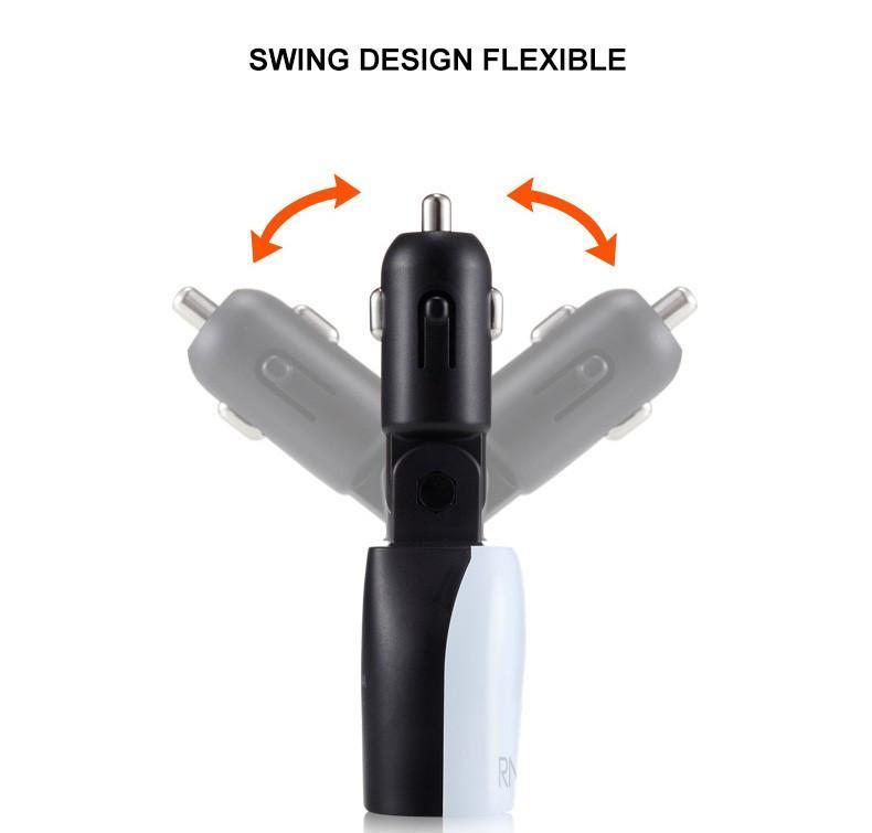 LED Screen Dual USB Car Charger - Indigo-Temple