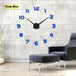 Decorative Modern 3D Wall Clock - Indigo-Temple
