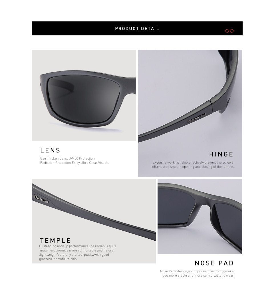 20/20™ Polarized Anti-Glare Sporty Sunglasses - Indigo-Temple