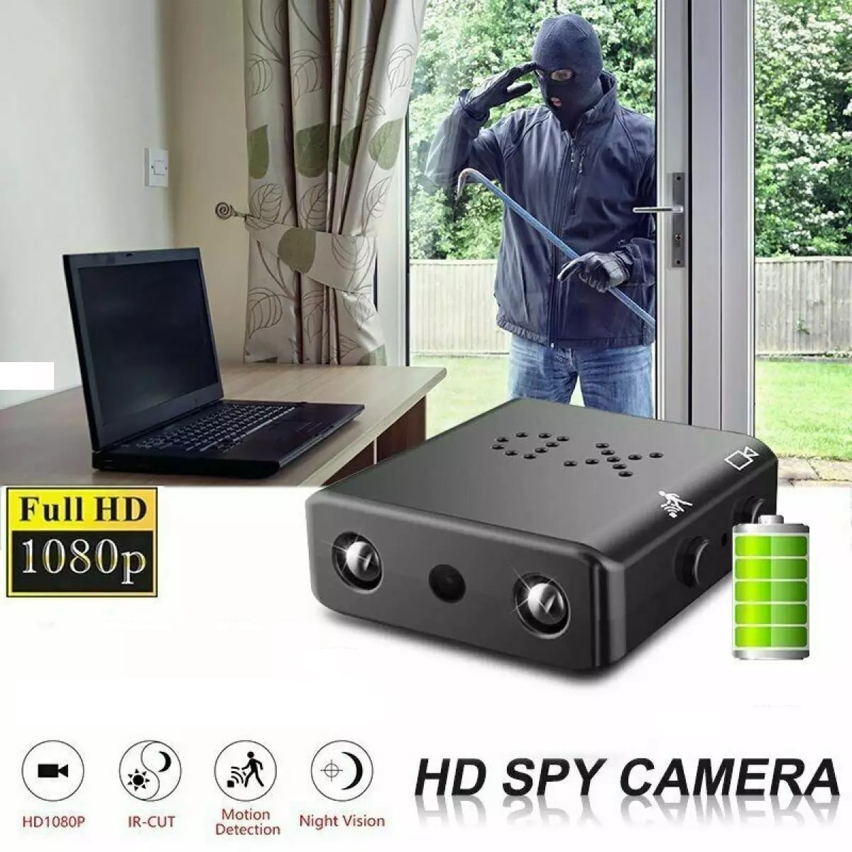 HomeSecurity™ HD 1080P Night Vision & Motion Detection Mini Camera Rec