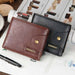 PIROYCE™ Classic Snap-Button Leather Wallet - Indigo-Temple