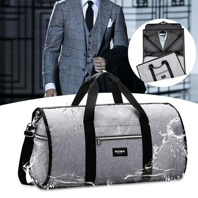 Shipmaster™  Convertible Anti-Wrinkle Travel Duffel Bag - Indigo-Temple