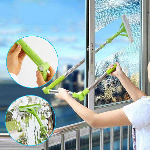 AnyAngle® - Adjustable Telescopic Window Multi Cleaning Mop - Indigo-Temple