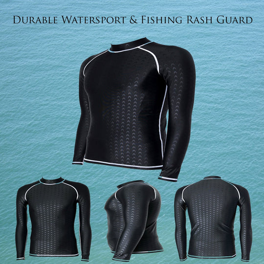 Durable Watersport & Fishing Rash Guard - Indigo-Temple