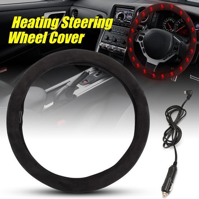 12V Heated Steering Wheel Cover - Indigo-Temple