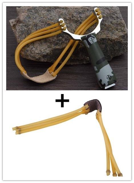 Powerful Aluminum Alloy Slingshot+ additional rubber band - Indigo-Temple