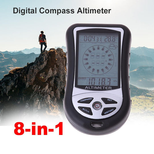 8 in 1 Digital Compass / Barometer / Altimeter - Indigo-Temple
