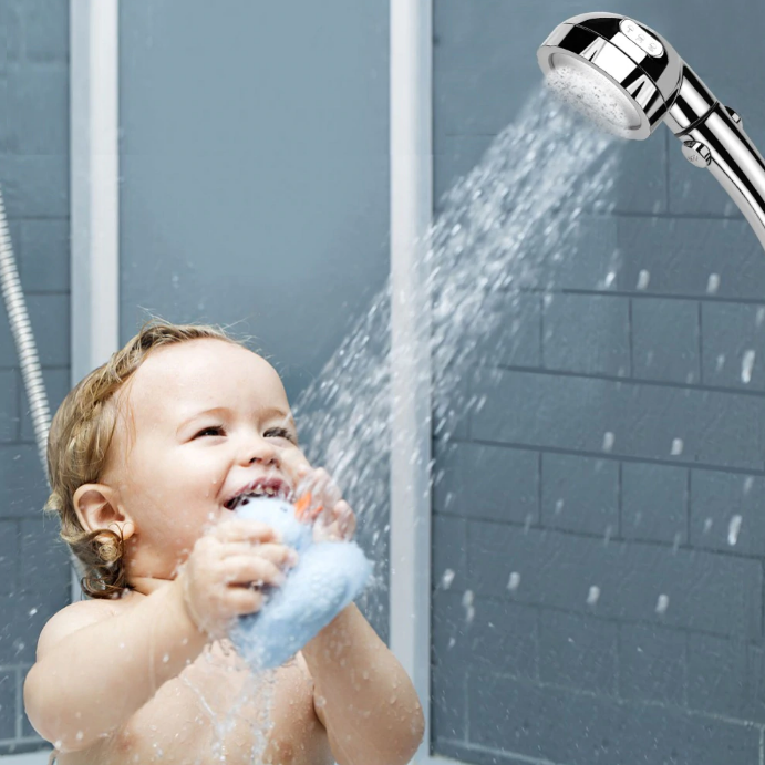 Smart-Control Triple-Pressure Rotating Showerhead - Indigo-Temple