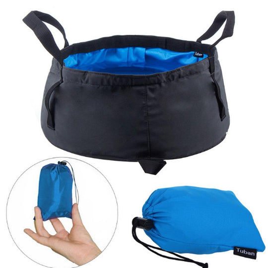 Outdoor Foldable 8.5L Liquid Bucket - Indigo-Temple