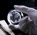 3D Laser-Engraved Decorative Crystal Globe - Indigo-Temple