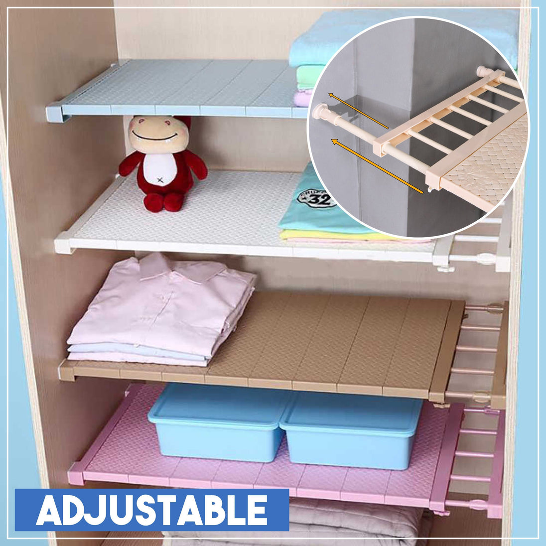MagicShelf™ Size Adjustable Multipurpose Shelf - Indigo-Temple