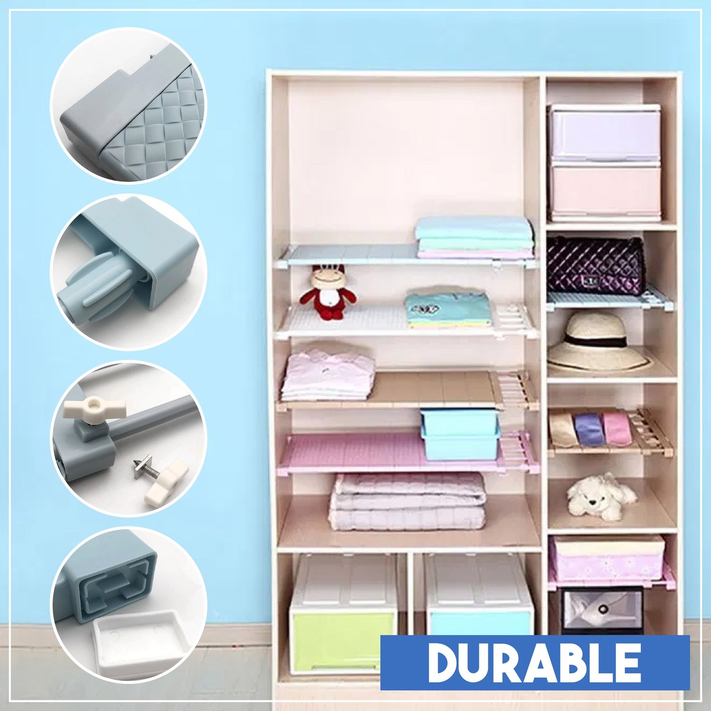 MagicShelf™ Size Adjustable Multipurpose Shelf - Indigo-Temple