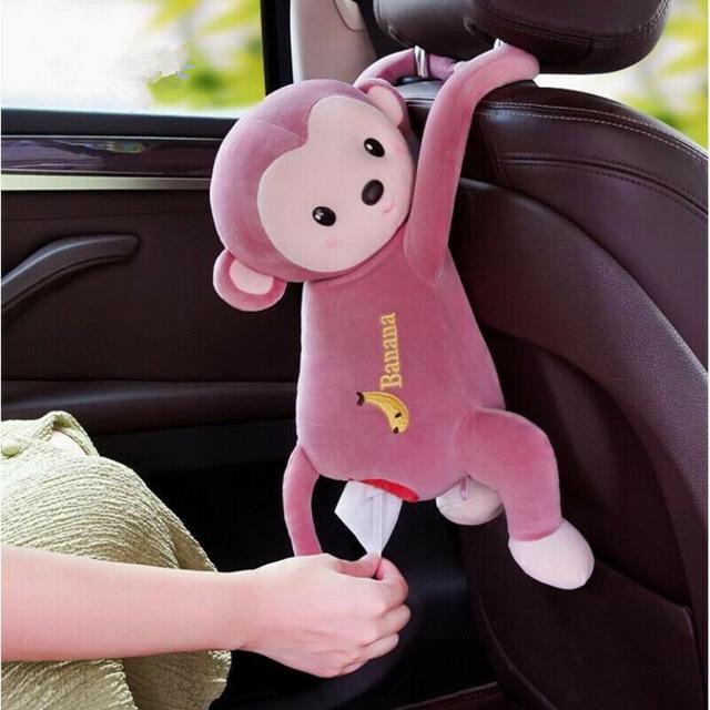 Creative Hanging Monkey Tissue Holder for Home and Car - Indigo-Temple