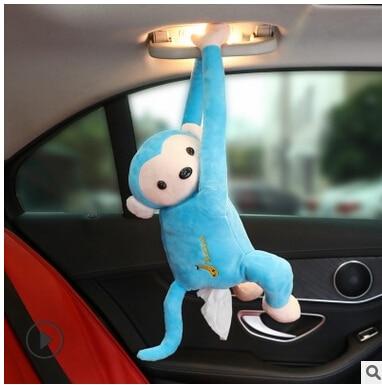 Creative Hanging Monkey Tissue Holder for Home and Car - Indigo-Temple