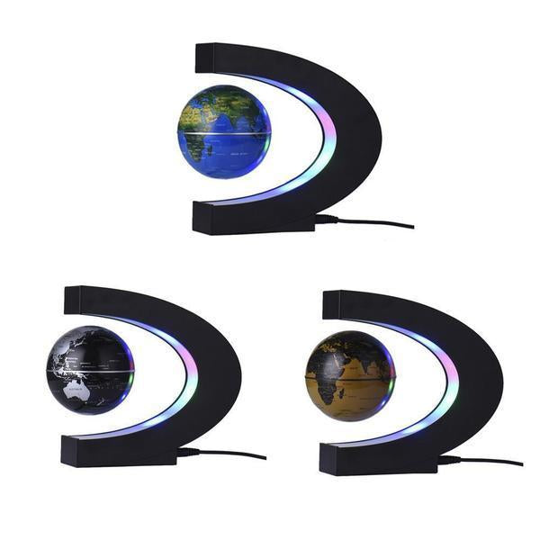 Zero Gravity Levitating Globe LED Lamp - Indigo-Temple