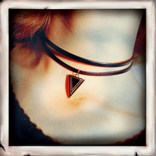 CORAL- Gothic Cord Choker - Indigo-Temple