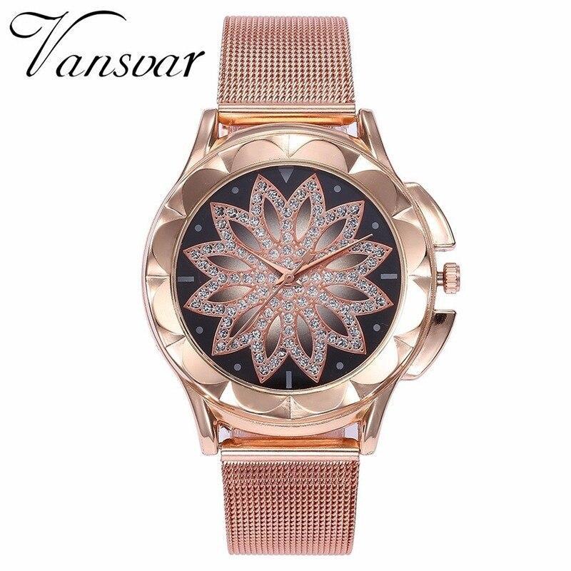 Vansvar™ Women's Fashion Rose-Gold Watch - Indigo-Temple