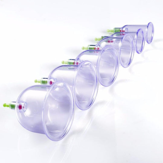 VACUUM CUPPING THERAPY SET - 12 CUPS - Indigo-Temple