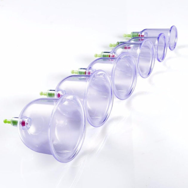 VACUUM CUPPING THERAPY SET - 12 CUPS - Indigo-Temple