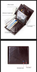 Anti-Lost/Theft Bluetooth Genuine  Leather Smart-Wallet - Indigo-Temple