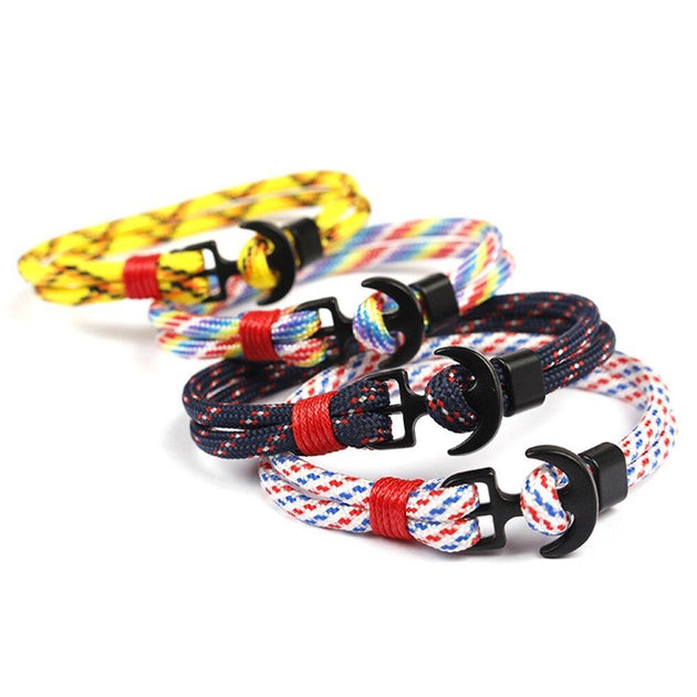 HOMOD™ Nautical Hook Unisex Rope Bracelet - Indigo-Temple
