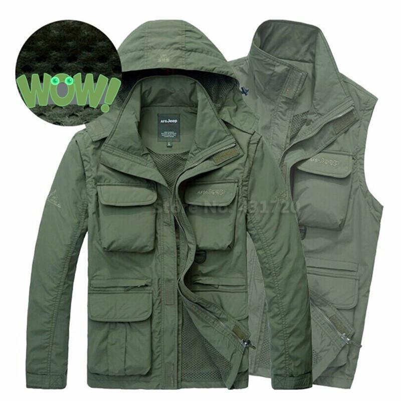 2 IN 1 waterproof Coat & Sleeveless Vest (2 colors) - Indigo-Temple