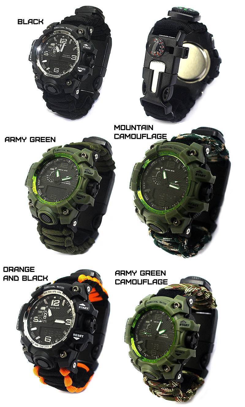 Ultimate Outdoor Survival Essentials Watch - Indigo-Temple