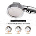 Smart-Control Triple-Pressure Rotating Showerhead - Indigo-Temple