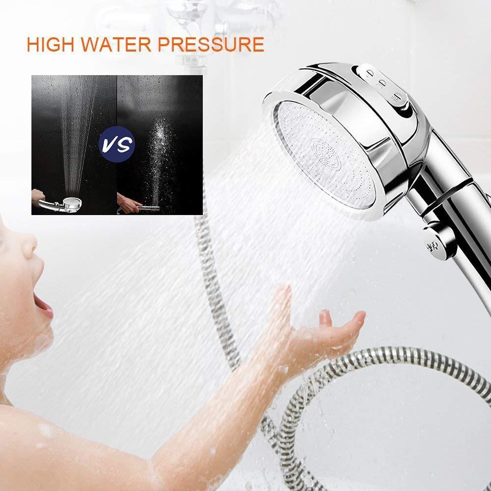 Smart-Control Triple-Pressure Rotating Showerhead - Indigo-Temple
