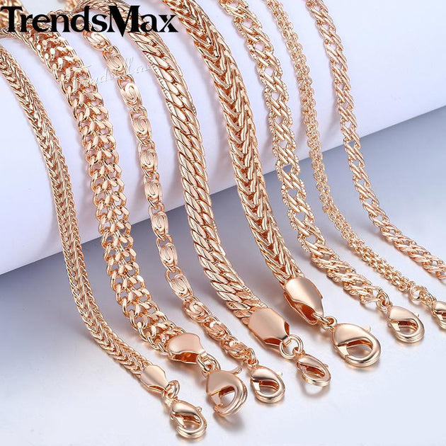 TrendsMax™ Rose Gold Unisex Chain-Link Bracelets - Indigo-Temple