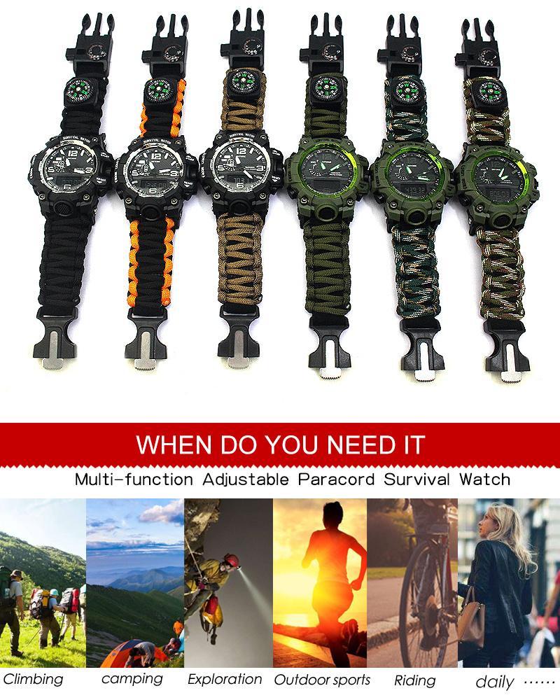Ultimate Outdoor Survival Essentials Watch - Indigo-Temple