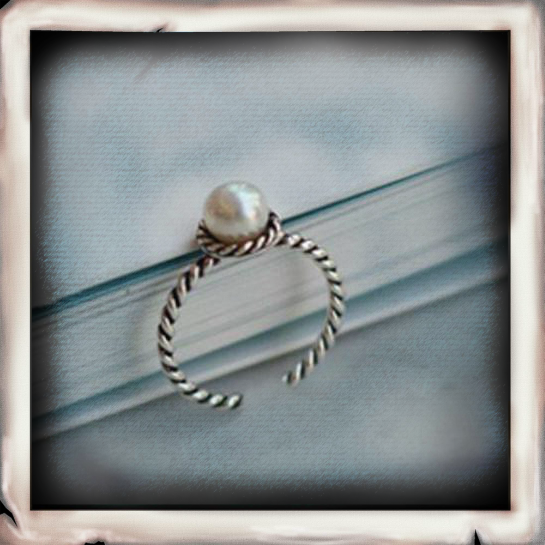 ORX- 100% 925 Sterling Silver Rings For Women Natural Fresh Water Pearl P - Indigo-Temple