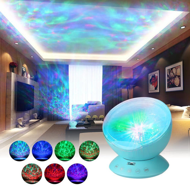 Mystical Aurora Projector With Built in Speaker - Indigo-Temple