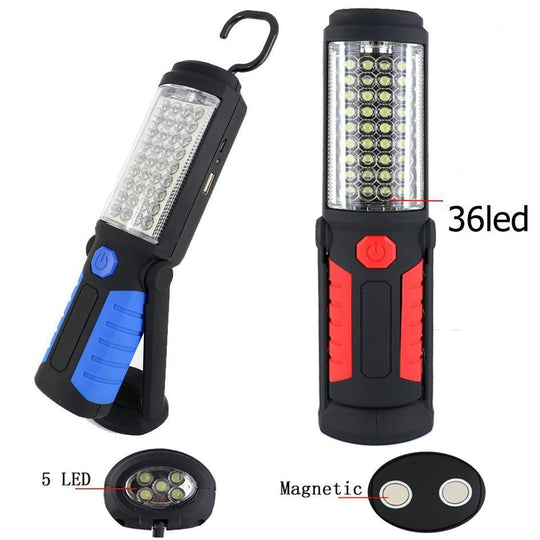 Super Bright USB Charging 36 + 5 LED Flashlight - Indigo-Temple