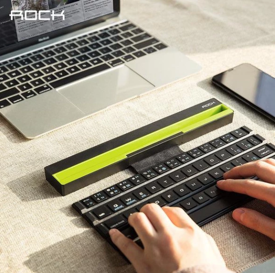 Foldable Wireless Rolly Bluetooth Keyboard - Indigo-Temple