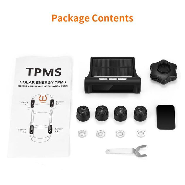 Solar Powered Car Tire Pressure Monitoring System - Indigo-Temple