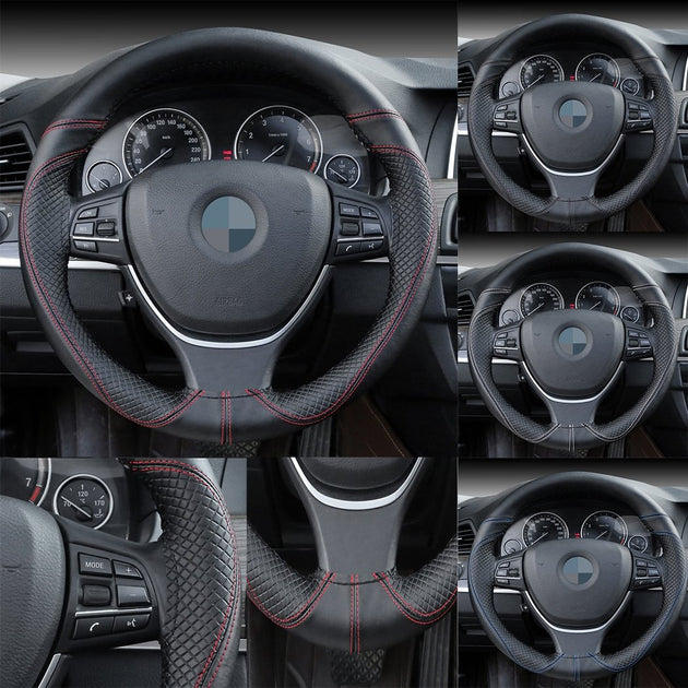 DIY Genuine Leather Steering Wheel Cover - Indigo-Temple