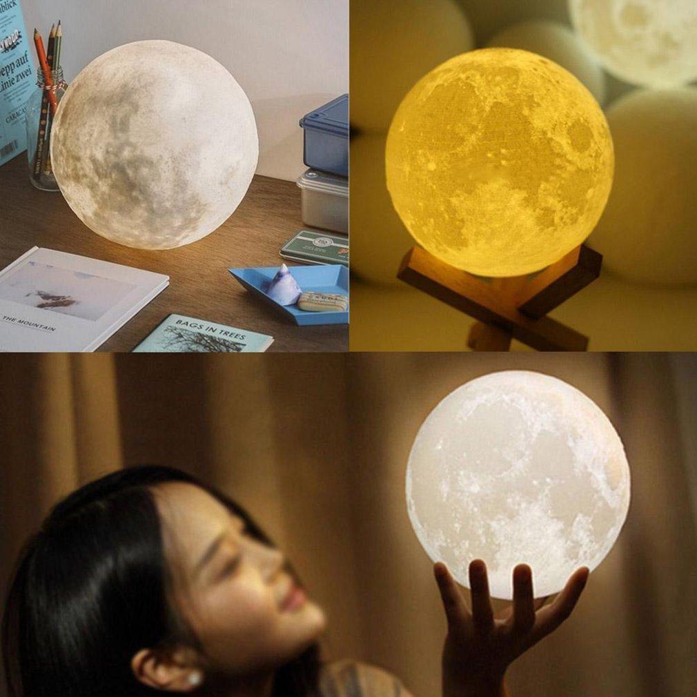 Luna™ - 3D Printed Full-Moon LED Lamp - Indigo-Temple