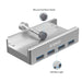 ORICO® Portable Clip-On 4-Port USB Hub - Indigo-Temple