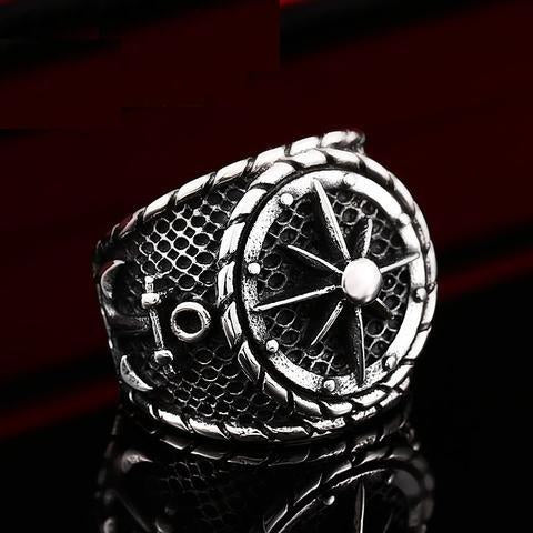 TORTUGA - Helm & Anchor Ring - Indigo-Temple