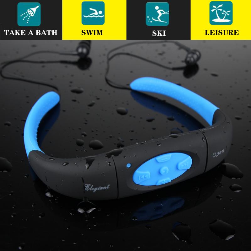 8GB Mp3 Bluetooth WATERPROOF Headphones - Indigo-Temple