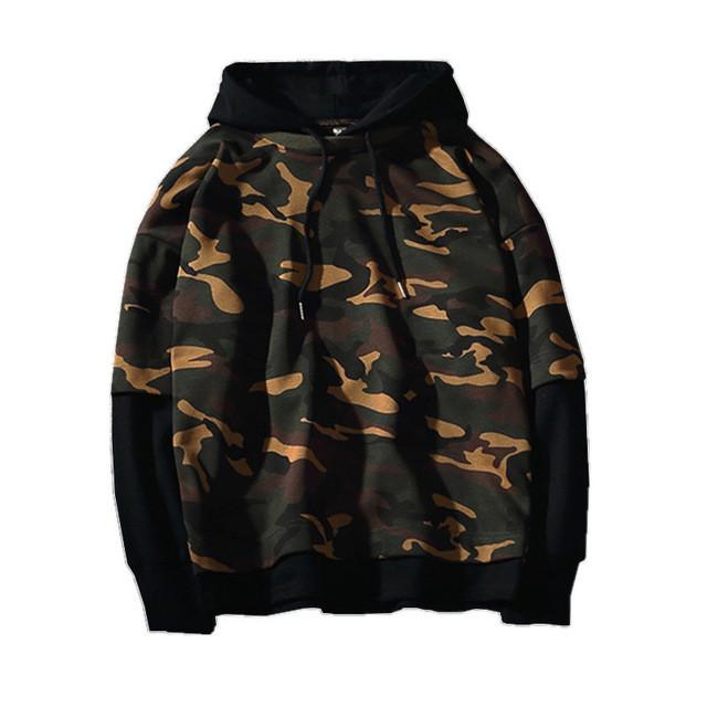 Men Camouflage Military Hoodie (3 colors) - Indigo-Temple