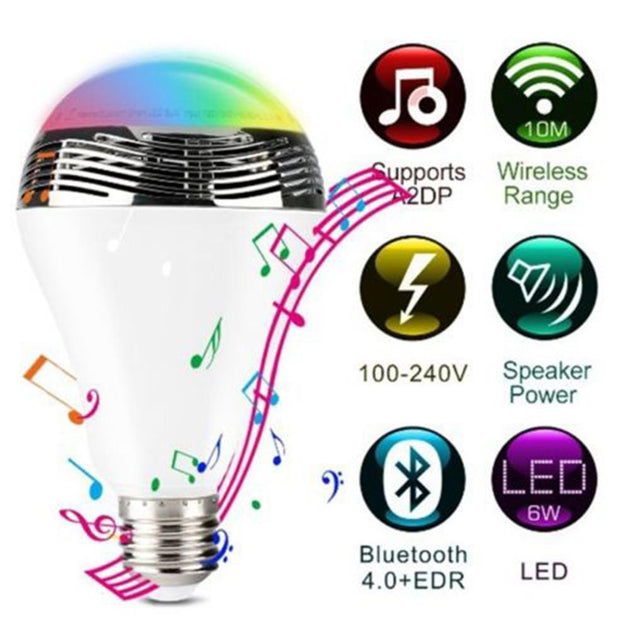 Smart B.T LED Bulb With Audio Speakers - Indigo-Temple