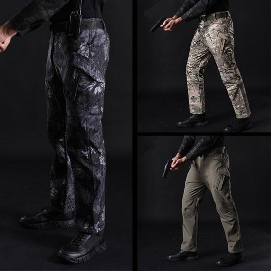 CargoZ™ Waterproof Soft Shell Tactical Cargo Pants - Indigo-Temple