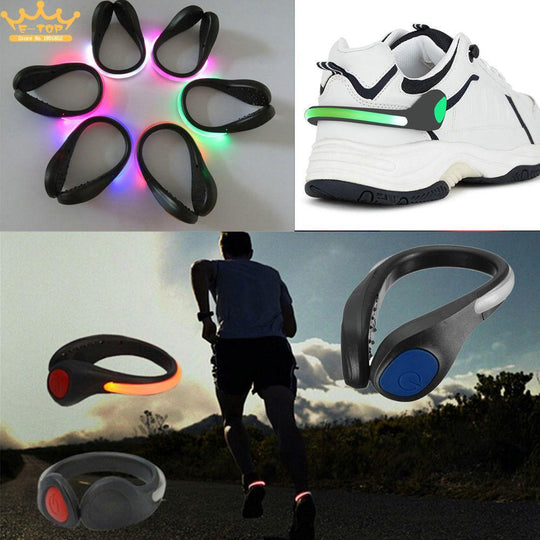 LED Safety Running Shoe Clips (2pcs) - Indigo-Temple