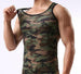 Camo Army Green Sleeveless Tank Top - Indigo-Temple