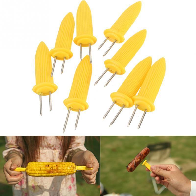 BBQ 8 PCS Stainless Steel Corn Holders - Indigo-Temple