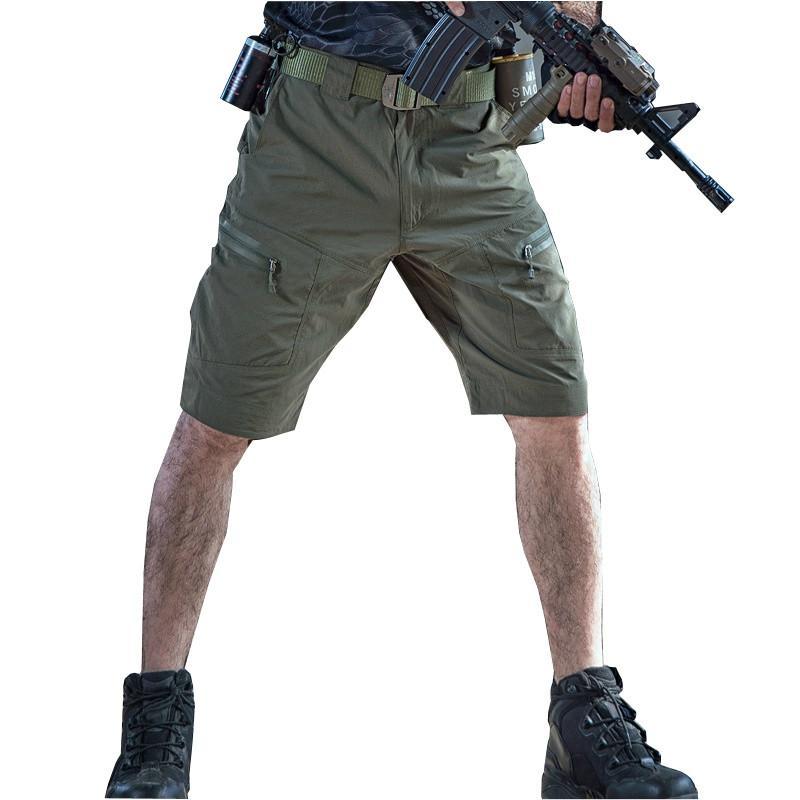 Quick-Drying Combat Cargo Shorts - Indigo-Temple