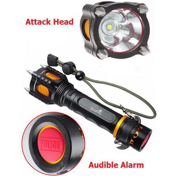 Attack Head & Audible Alarm Flash Light - Indigo-Temple